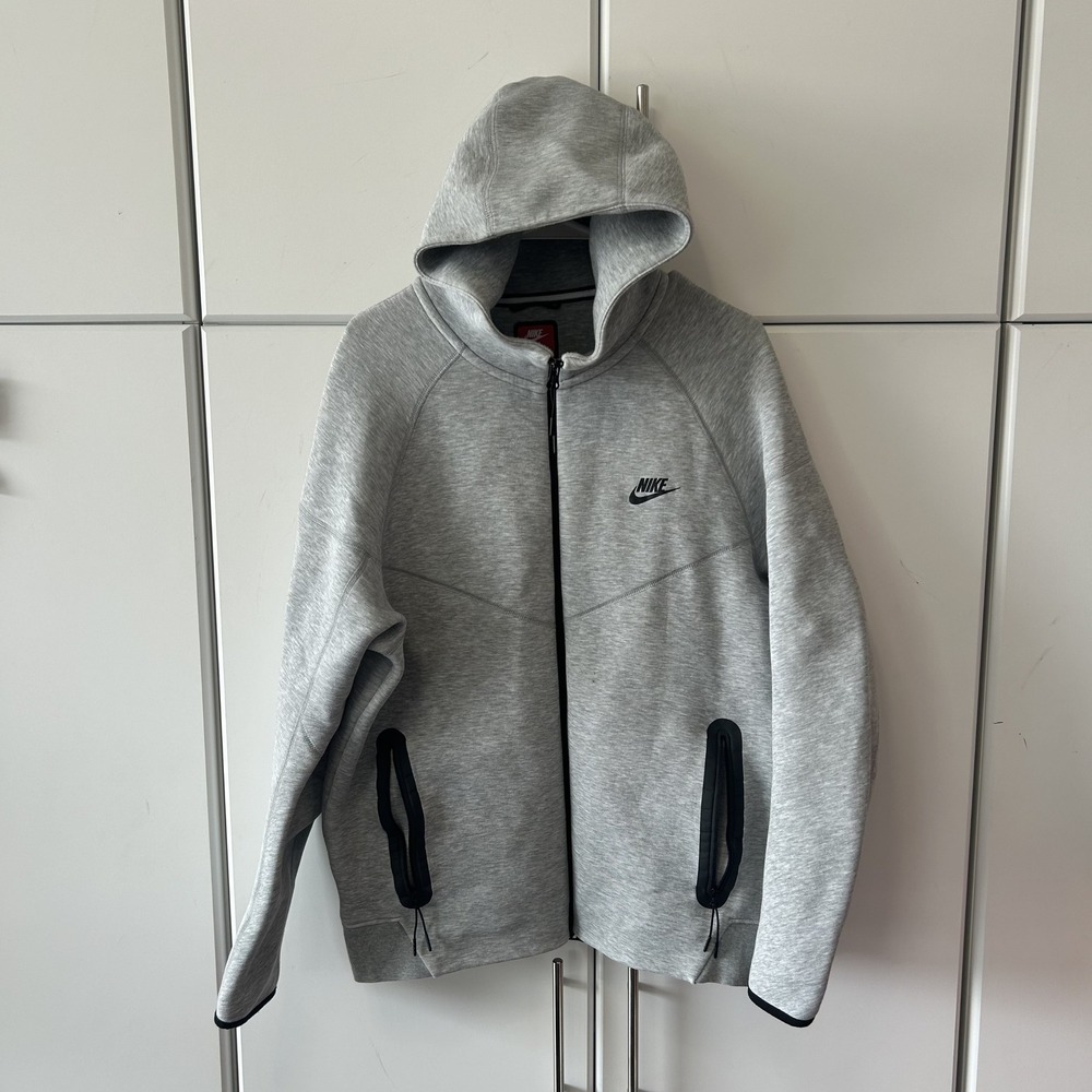 Nike Tech Fleece Full Zip Hoodie Mens Large Gray Heather 928483-063